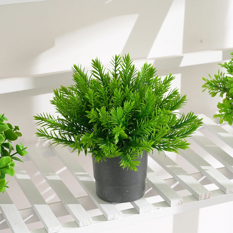 Artificial Greenery Plant in Vase Bonsai – Bulk Pack for Plant Lovers, Green Artificial Foliage Decor