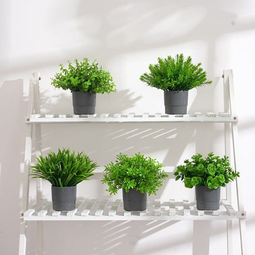 Artificial Greenery Plant in Vase Bonsai – Bulk Pack for Plant Lovers, Green Artificial Foliage Decor