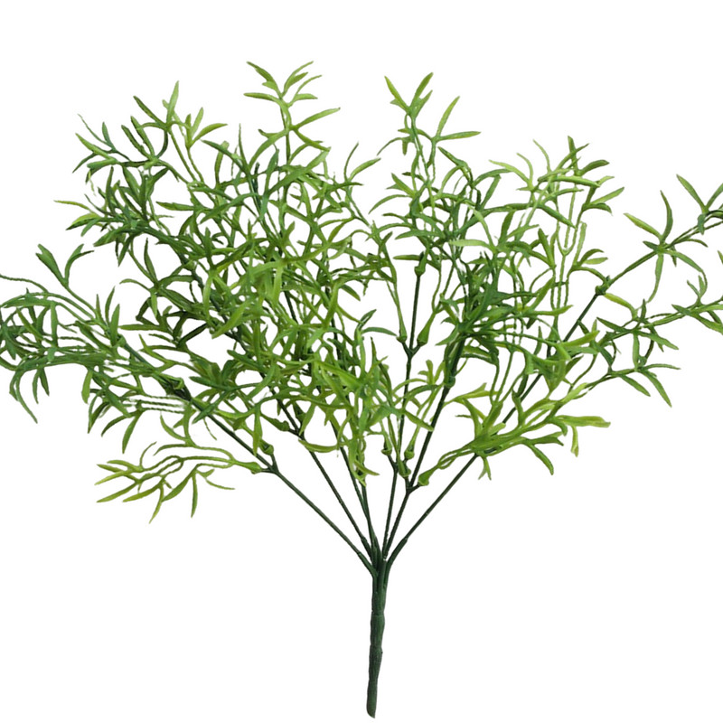 8 Pcs Artificial Rosemary Bush Plants 12 Inch UV Resistant Green Shrubs Grass