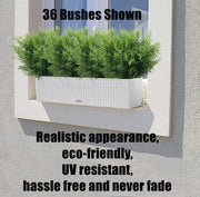 8 Pcs Artificial Rosemary Bush Plants 12 Inch UV Resistant Green Shrubs Grass