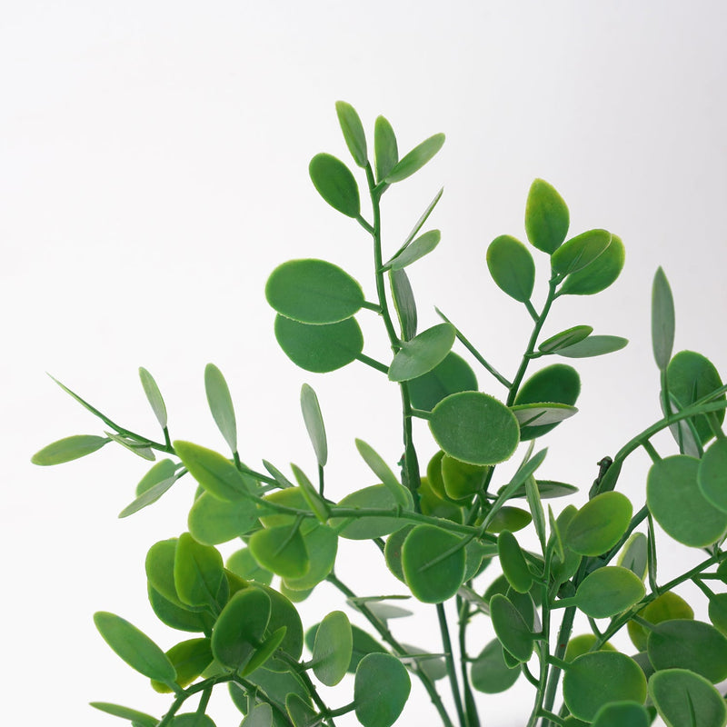 13 Inch Artificial Eucalyptus Bush Greenery Plants, 5 Twigs Bulk Wholesale