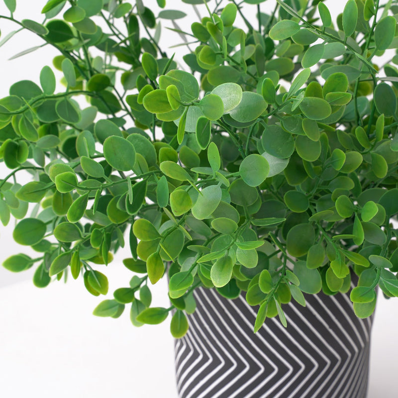 13 Inch Artificial Eucalyptus Bush Greenery Plants, 5 Twigs Bulk Wholesale