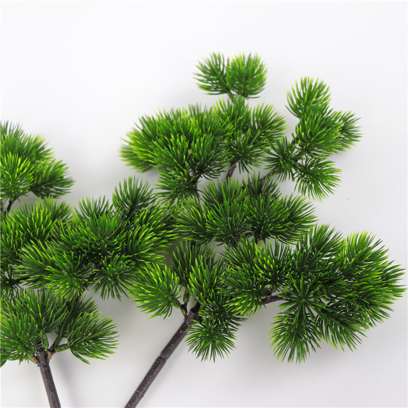 Artificial Pine Plant 16 Inch Single Stem Silk Green