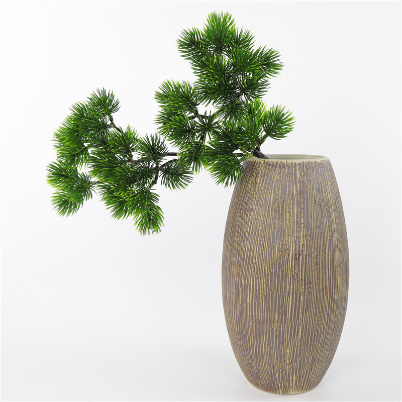 Artificial Pine Plant 16 Inch Single Stem Silk Green
