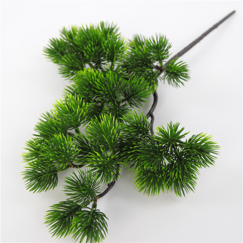 Artificial Pine Plant 16 Inch Single Stem Silk Green