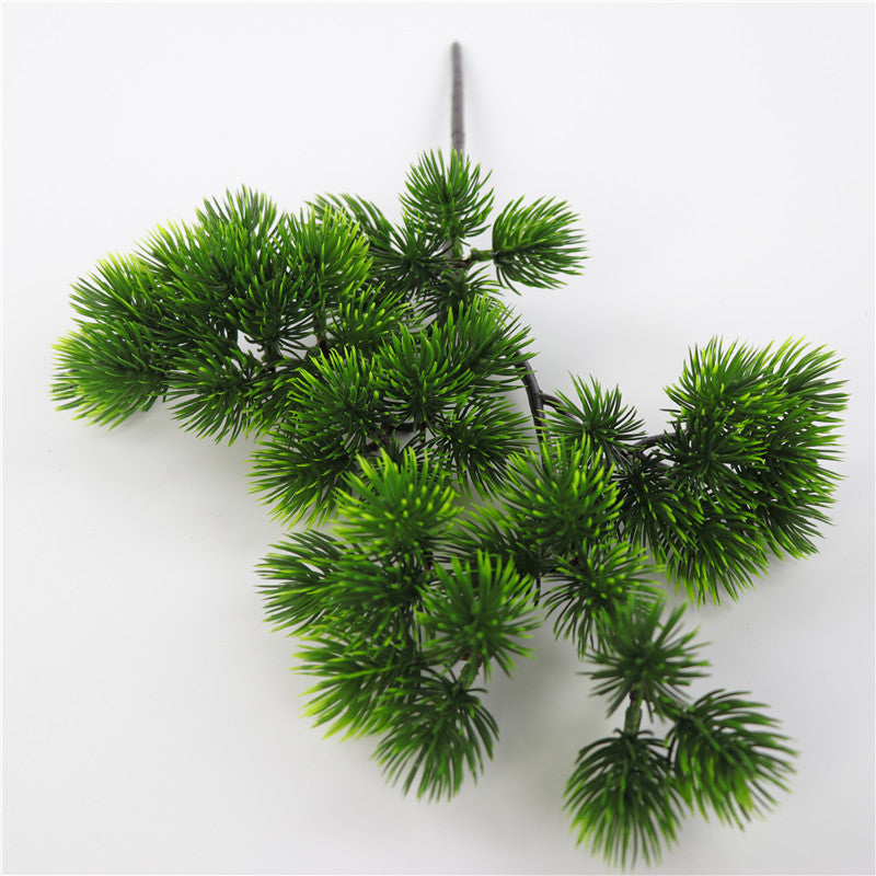Artificial Pine Plant 16 Inch Single Stem Silk Green