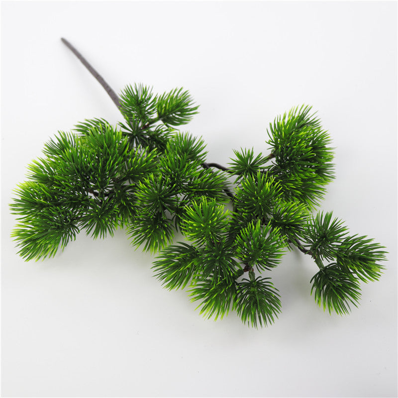 Artificial Pine Plant 16 Inch Single Stem Silk Green