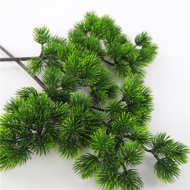 Artificial Pine Plant 16 Inch Single Stem Silk Green