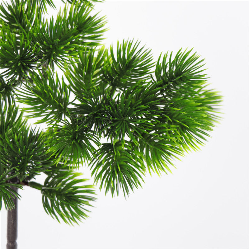 Artificial Pine Plant 16 Inch Single Stem Silk Green