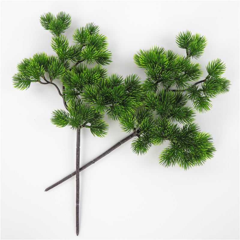 Artificial Pine Plant 16 Inch Single Stem Silk Green