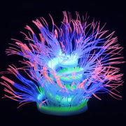 Artificial Aquarium Plants 10 Pcs Glow Sea Anemones Decorations for Fish Tank