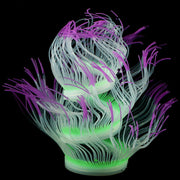 Artificial Aquarium Plants 10 Pcs Glow Sea Anemones Decorations for Fish Tank
