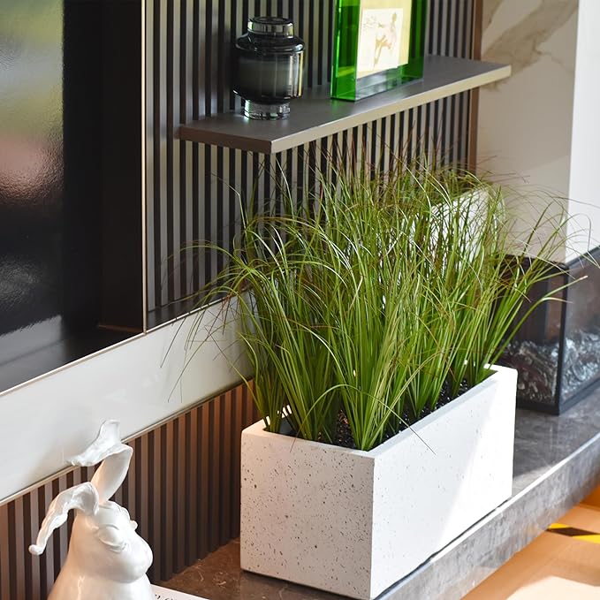 10 Pcs Large Artificial Onion Grass Plants 12 Inch Greenery Shrubs for Indoor and Outdoor Decor