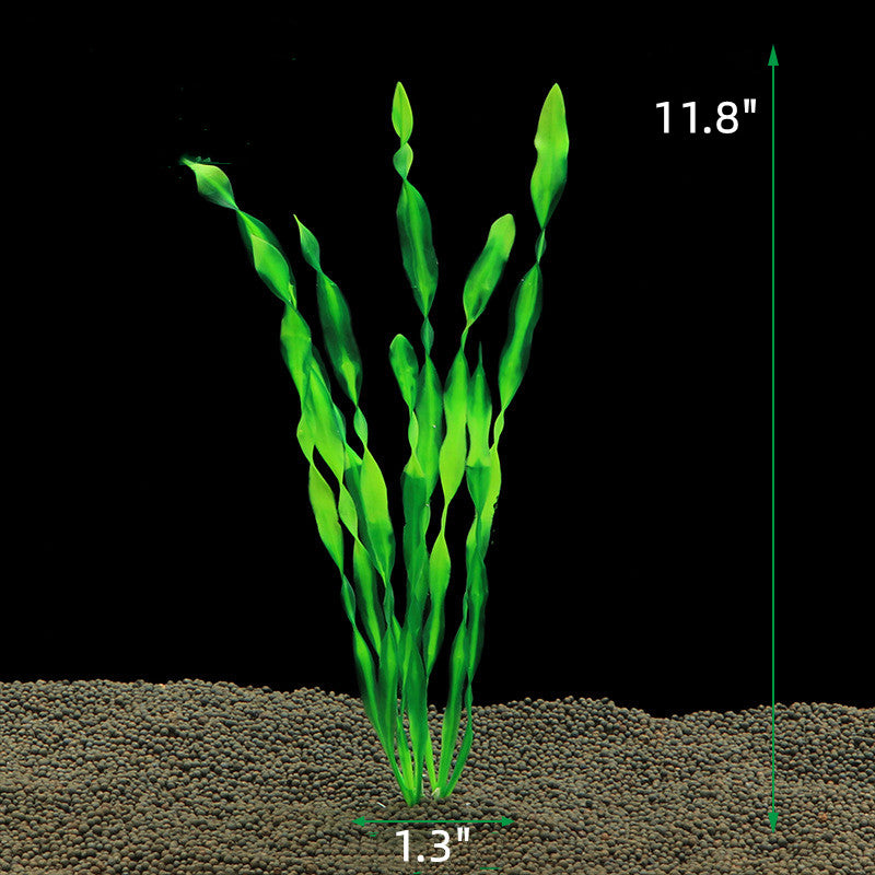 3 Pcs Artificial Aquarium Plants Water Weeds Ornament Bulk Decorative Green Plastic