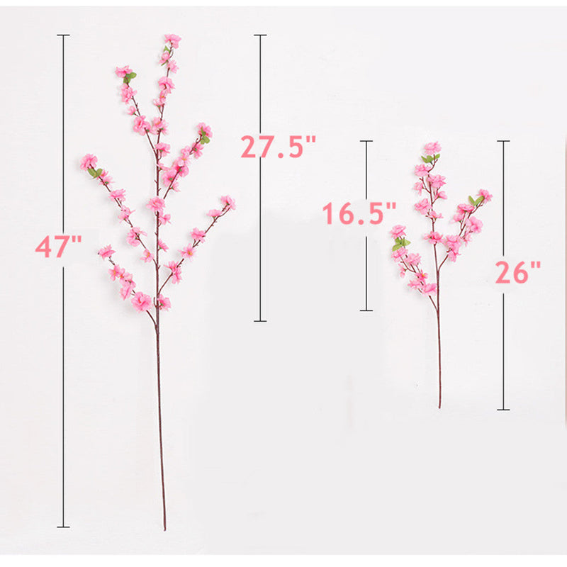 10 Pcs Faux Plum Blossom Branches Stems, Artificial Spring Flowers, 12 Inch