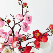 11 Inch Artificial Plum Blossom Twig Pick 10 Pcs Silk Flower Stems Bulk Wholesale