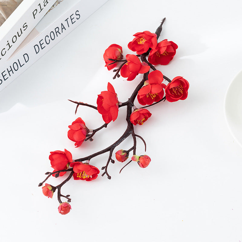 11 Inch Artificial Plum Blossom Twig Pick 10 Pcs Silk Flower Stems Bulk Wholesale