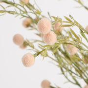 Artificial Pom Pom Billy Buttons Stems 10 Pcs 35 Inch Coral Silk Flower Spray Bulk