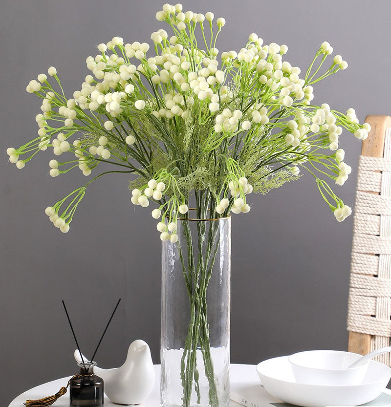 Artificial Pom Pom Stems 24 Inch Bulk Quantity Hair Bulb Decorative Floral Stems