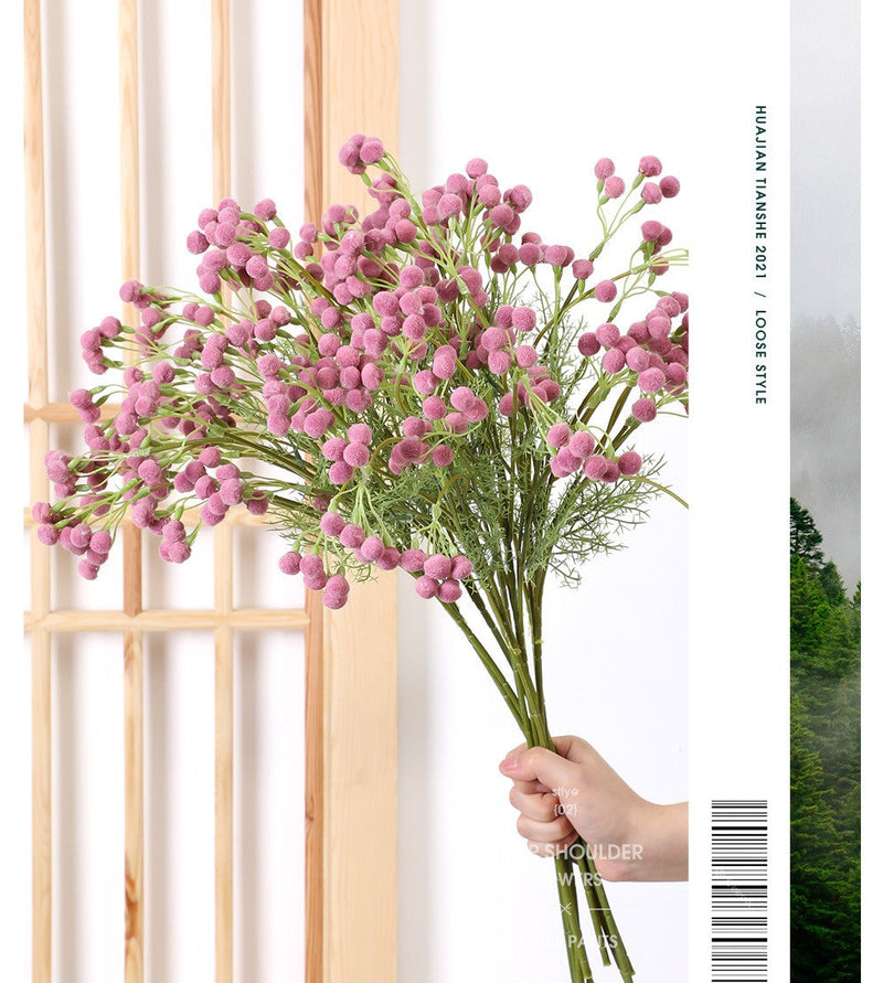 Artificial Pom Pom Stems 24 Inch Bulk Quantity Hair Bulb Decorative Floral Stems