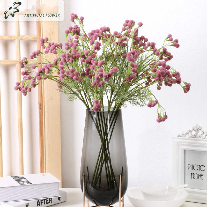 Artificial Pom Pom Stems 24 Inch Bulk Quantity Hair Bulb Decorative Floral Stems