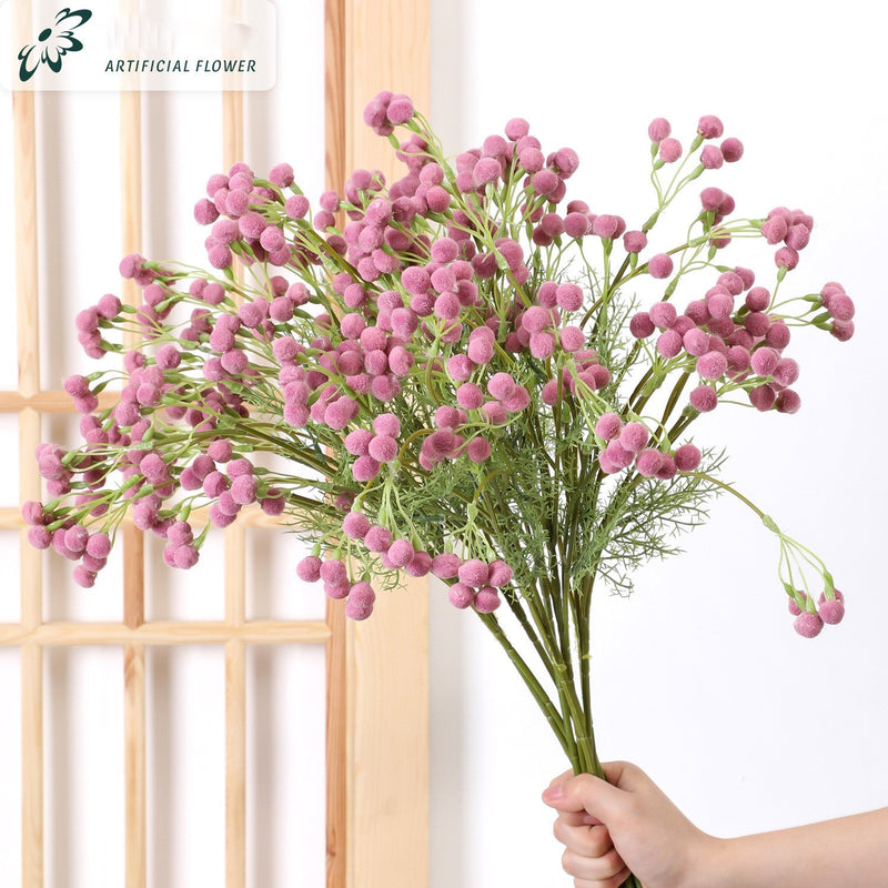 Artificial Pom Pom Stems 24 Inch Bulk Quantity Hair Bulb Decorative Floral Stems