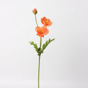 Real Touch Artificial Poppy Spray Stem, Red, 12 Inch, Silk Flower