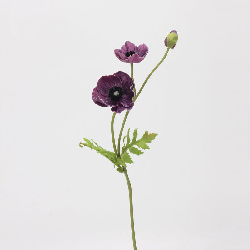 Real Touch Artificial Poppy Spray Stem, Red, 12 Inch, Silk Flower