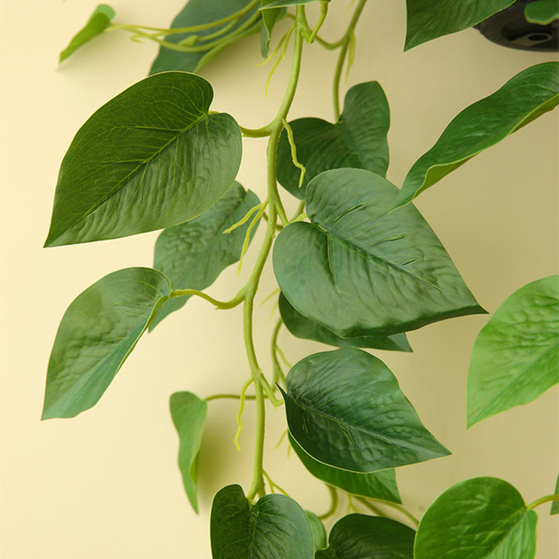 31 Inch UV Treated Artificial Hanging Philodendron Plant Basket for Indoor Outdoor Decor