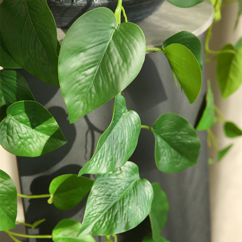 31 Inch UV Treated Artificial Hanging Philodendron Plant Basket for Indoor Outdoor Decor
