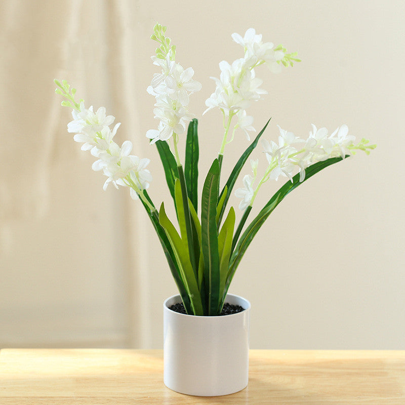 13 Inch Artificial Daffodil Flowers in Vase, Potted Bonsai Narcissus Floral Arrangement, Bulk Set