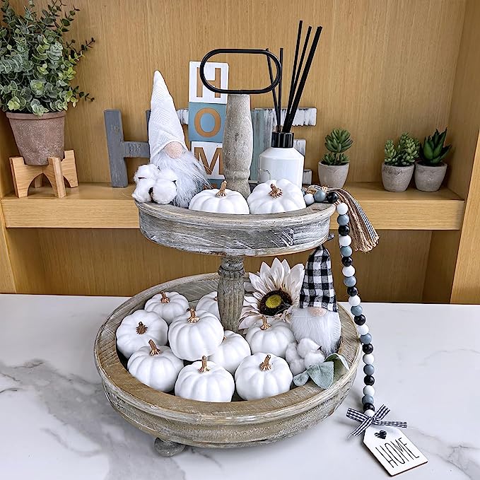 12 Inch Artificial Pumpkins 12 Pcs Halloween Decor Vegetables Centerpiece Mantel Crafts