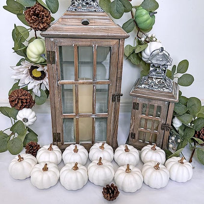 12 Inch Artificial Pumpkins 12 Pcs Halloween Decor Vegetables Centerpiece Mantel Crafts