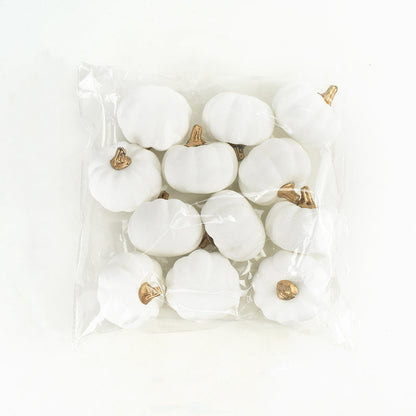 12 Inch Artificial Pumpkins 12 Pcs Halloween Decor Vegetables Centerpiece Mantel Crafts