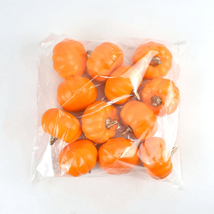12 Inch Artificial Pumpkins 12 Pcs Halloween Decor Vegetables Centerpiece Mantel Crafts