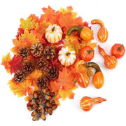 166 Pcs Artificial Fall Pumpkins Decor Set for Thanksgiving Table Centerpieces Vase Fillers