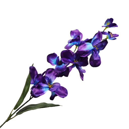 27 Inch Artificial Orchid Flowers Purple Blue Violet Bulk 10 Pcs Silk Stems