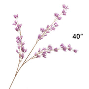 Artificial Purple Flowers Combo, 6 Stems Silk Flowers for Home Decor