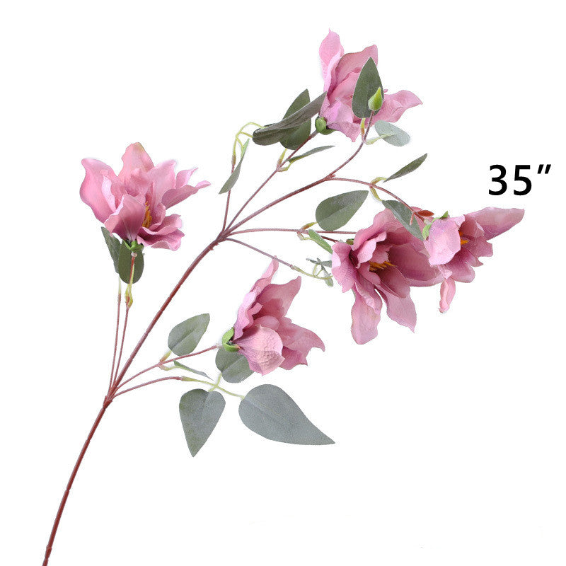 Artificial Purple Flowers Combo, 6 Stems Silk Flowers for Home Decor