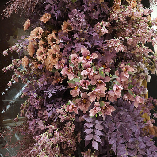 Artificial Purple Flowers Combo, 6 Stems Silk Flowers for Home Decor