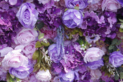 5D Purple Artificial Rose Flowers Bulk for Wall Arrangement, Event Decoration Panels