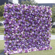 5D Purple Artificial Rose Flowers Bulk for Wall Arrangement, Event Decoration Panels