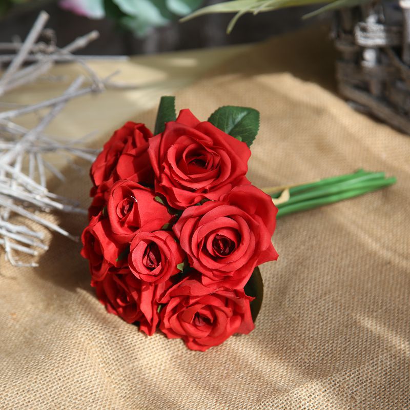 7 Colors Mini Rose Bouquet Artificial Flowers Bulk Pack