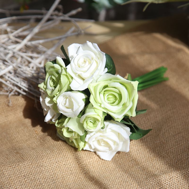 7 Colors Mini Rose Bouquet Artificial Flowers Bulk Pack