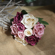 7 Colors Mini Rose Bouquet Artificial Flowers Bulk Pack