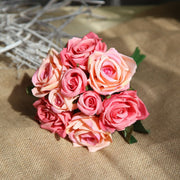7 Colors Mini Rose Bouquet Artificial Flowers Bulk Pack