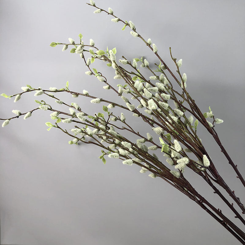 21 Inch Artificial Pussy Willow Branches 10 Pcs Spring Decorative Silk Stems
