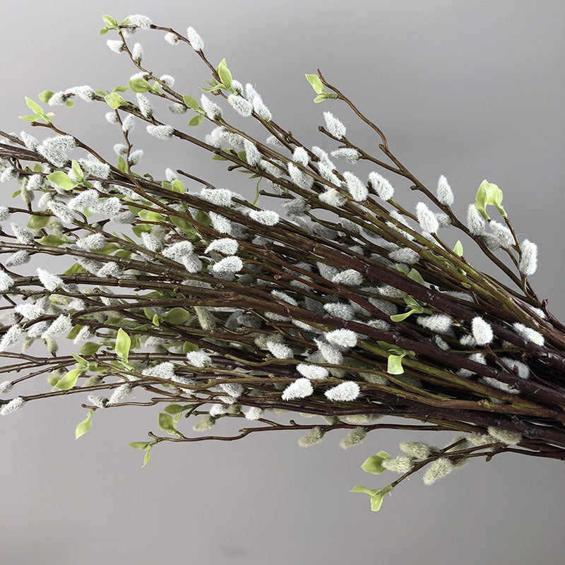 21 Inch Artificial Pussy Willow Branches 10 Pcs Spring Decorative Silk Stems