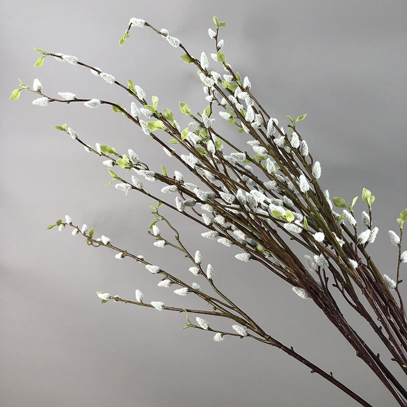 21 Inch Artificial Pussy Willow Branches 10 Pcs Spring Decorative Silk Stems