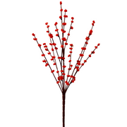 Artificial Red Pussy Willow Branches 10 Pcs 24 Inch Bulk Floral Stems for Wedding Home Decor